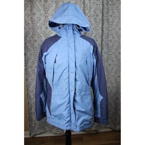 Columbia Sportswear Co. Women's Blue Hoodie Interchange‎ Windbreaker Jacket Sz M